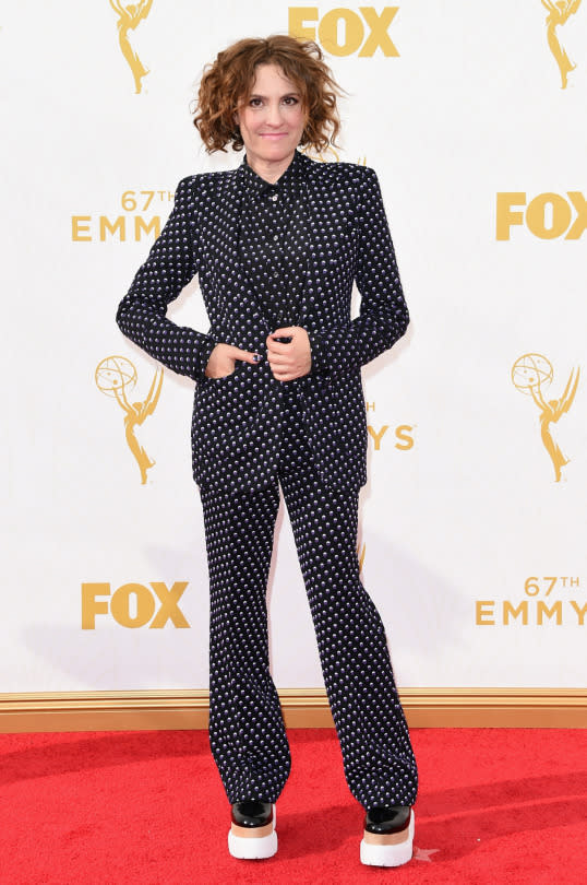 Jill Soloway in Bottega Veneta at the 2015 Emmys Awards.