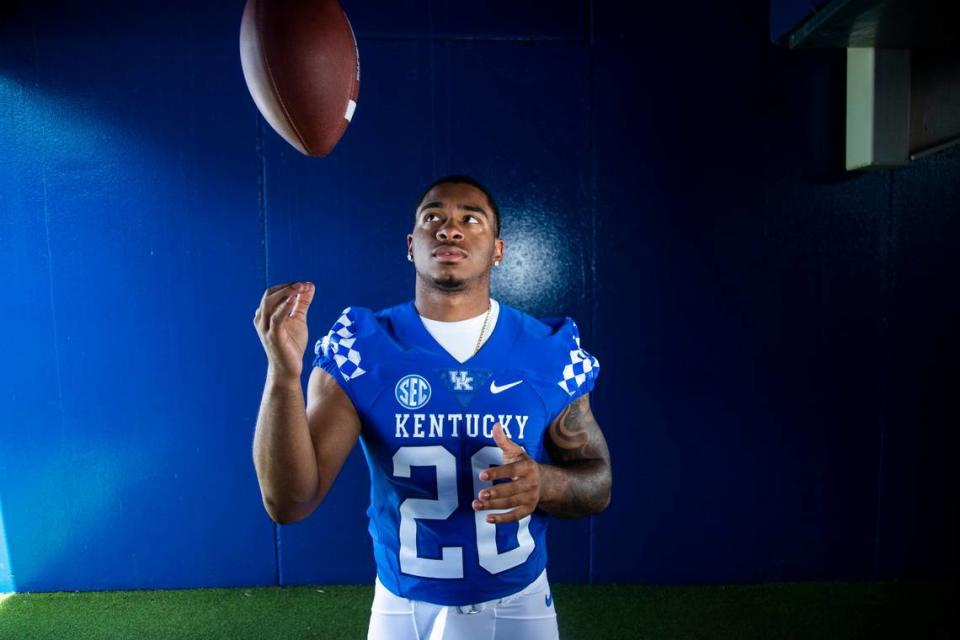 Running back Ramon Jefferson transferred to Kentucky from Sam Houston State of the Football Championship Subdivision, where he was an All-American.