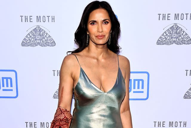 <p>Roy Rochlin/Getty Images</p> Padma Lakshmi attends the Full Bloom: The 2023 Moth Ball