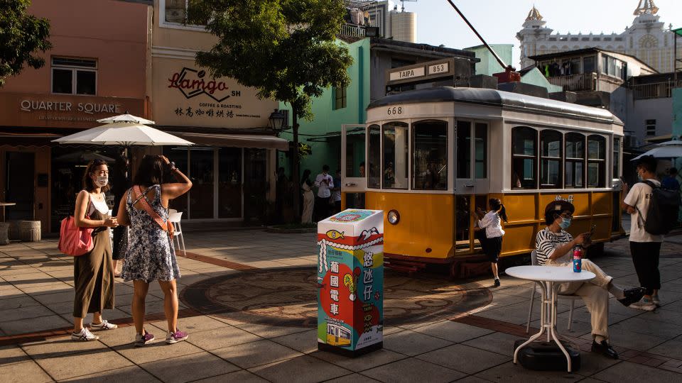 A Portuguese-style tram in Taipa, the southern of Macao's two islands. - Eduardo Leal/Bloomberg/Getty Images