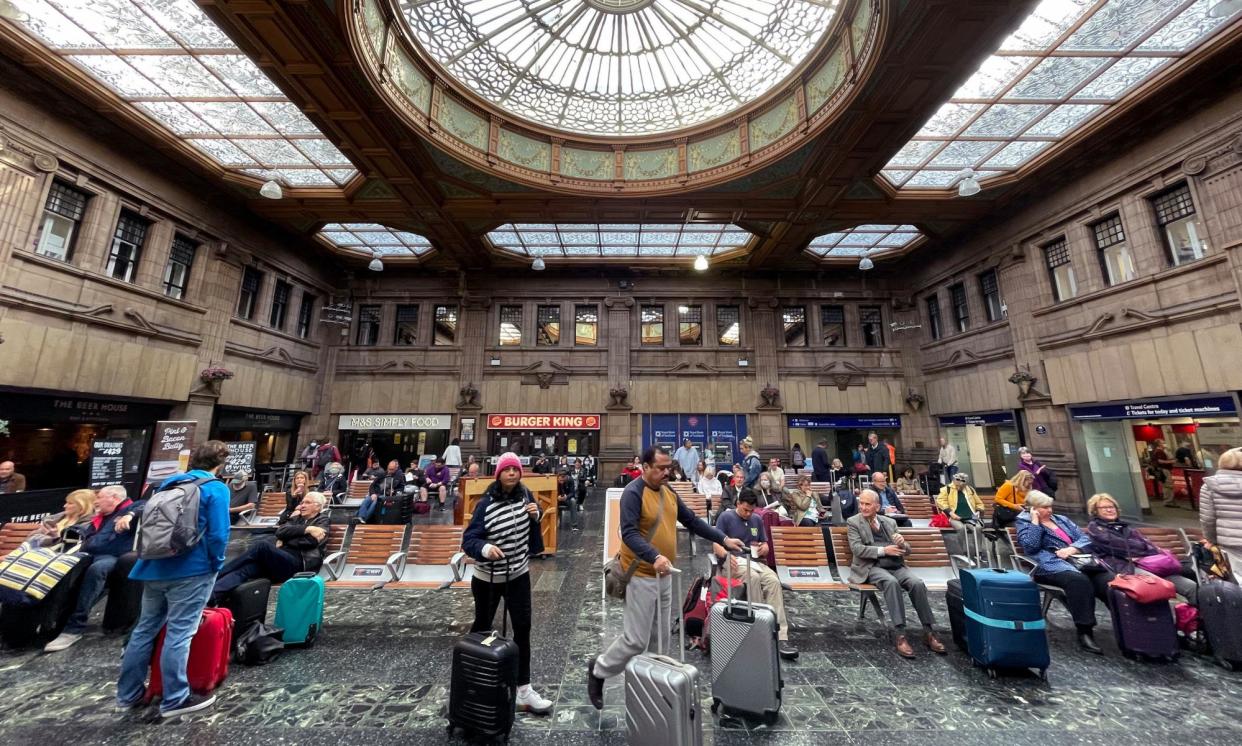 <span>‘I question how easy those train journeys would be.’ Edinburgh Waverley train station. </span><span>Photograph: Jane Barlow/PA</span>