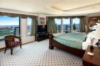 The master bedroom encompasses an entire floor of the penthouse.