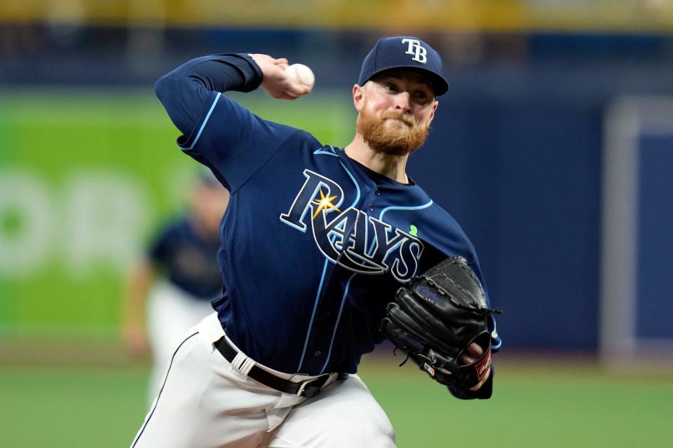 Since moving into the starting rotation full-time in August, Drew Rasmussen is 7-1 with a 1.90 earned run average in 16 starts for the Tampa Bay Rays.