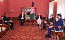 Afghanistan's President Ashraf Ghani meets with U.S. Secretary of State Mike Pompeo in Kabul