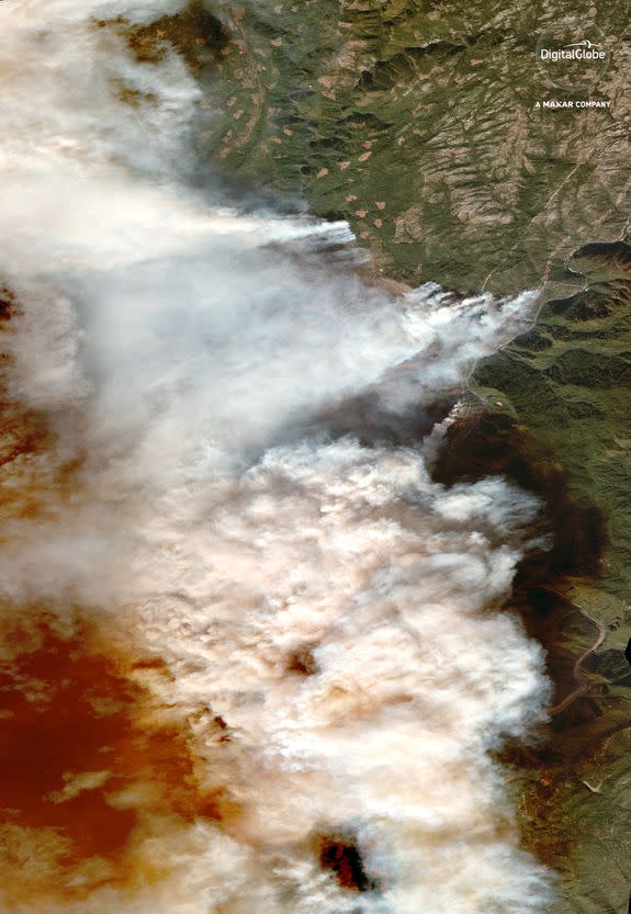 The Camp Fire burning on Nov. 9, 2018.