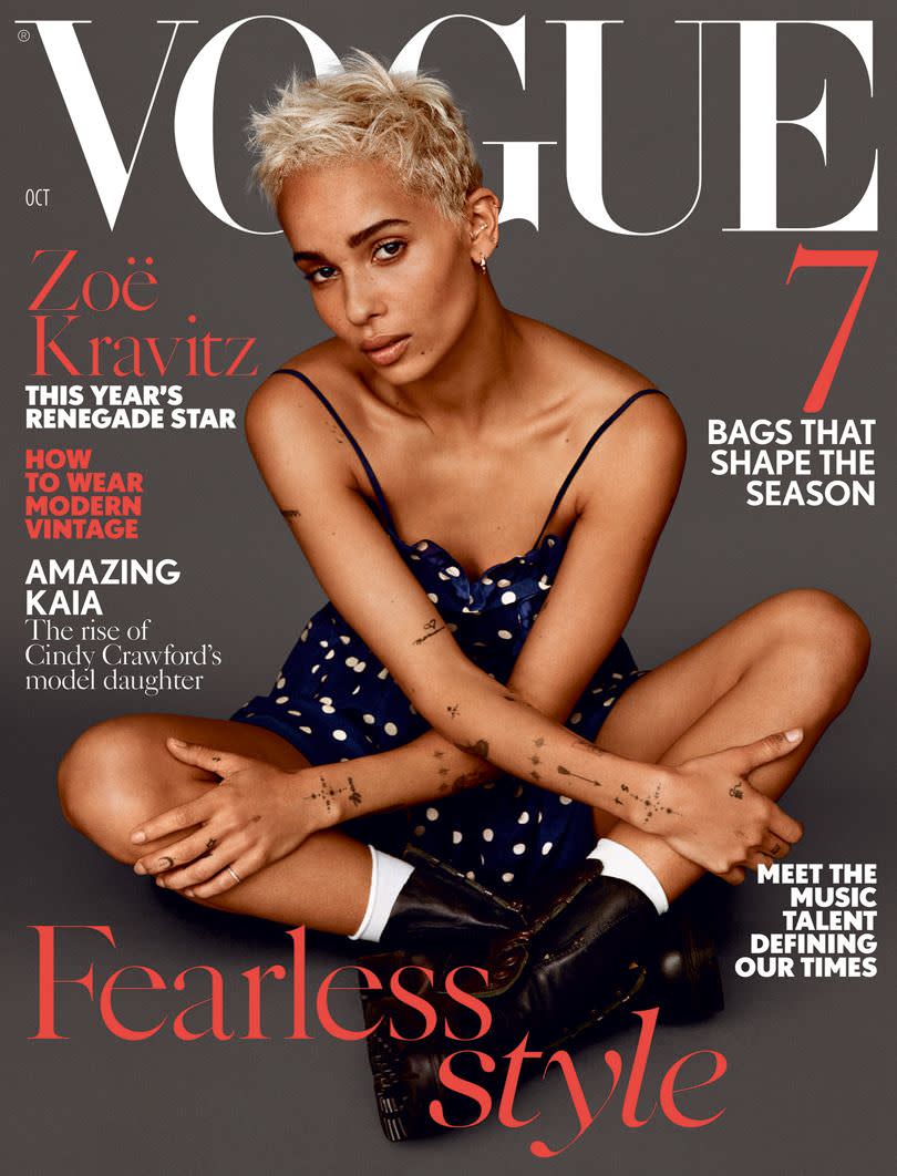 <p>Eltern: Lenny Kravitz und Lisa Bonet<br>Entdeckt: Das Model und ehemalige Schauspielerin trat bereits für Alexander Wang, Calvin Klein und Yves Saint Laurent Beauty auf und war war den Covern von Elle, Nylon, Teen Vogue und kürzlich auf dem UK-Cover der Oktoberausgabe der Vogue.<br>(Bild: Vogue UK) </p>