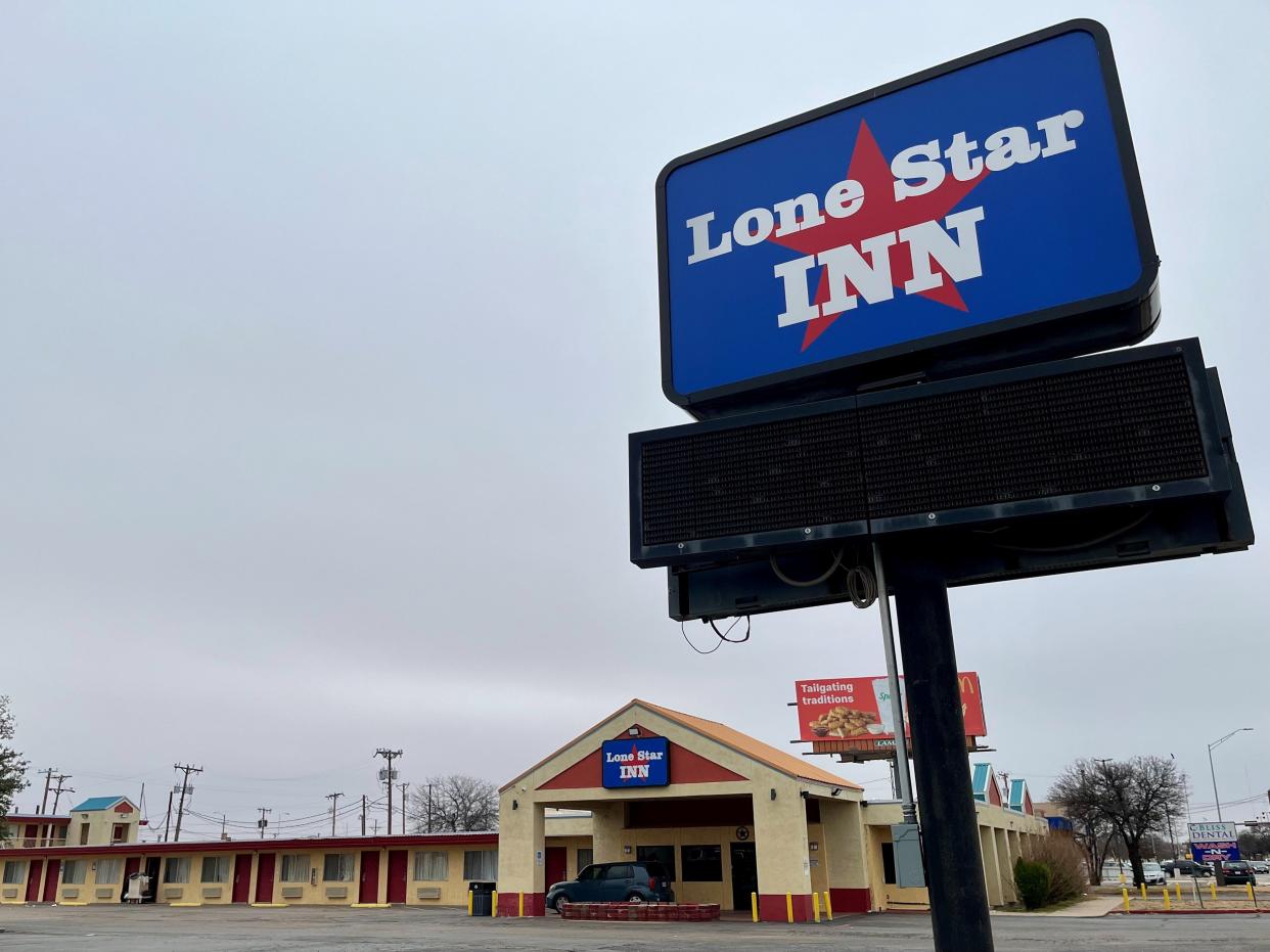 One person was hospitalized after a fire at the Lone Star Inn motel near 50th Street and Avenue Q Tuesday morning.