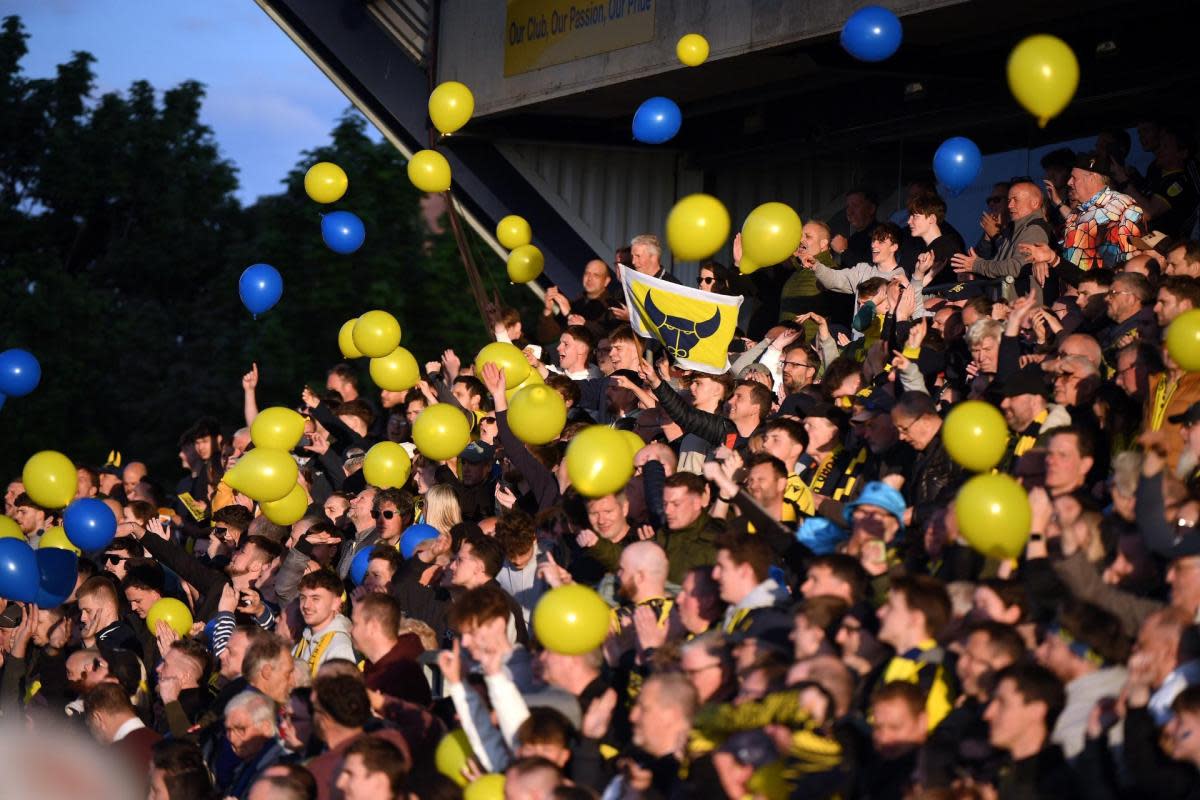 Oxford United fans at the Kassam Stadium <i>(Image: Mike Allen)</i>