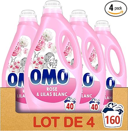 Lot de 4 bouteilles de lessive Omo