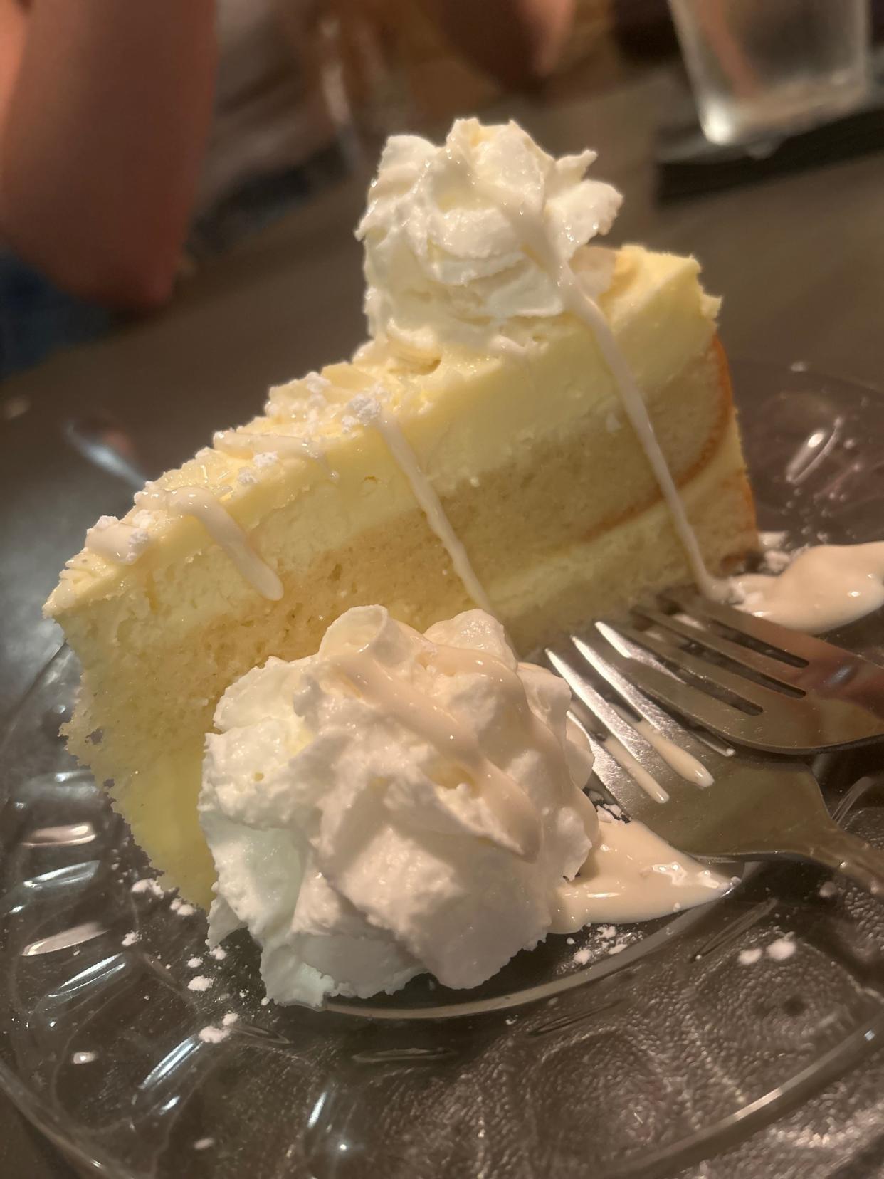 Lemon mascarpone cake is one of four desserts offered recently at the family-owned Santosuosso's Italian restaurant in Medina Township.