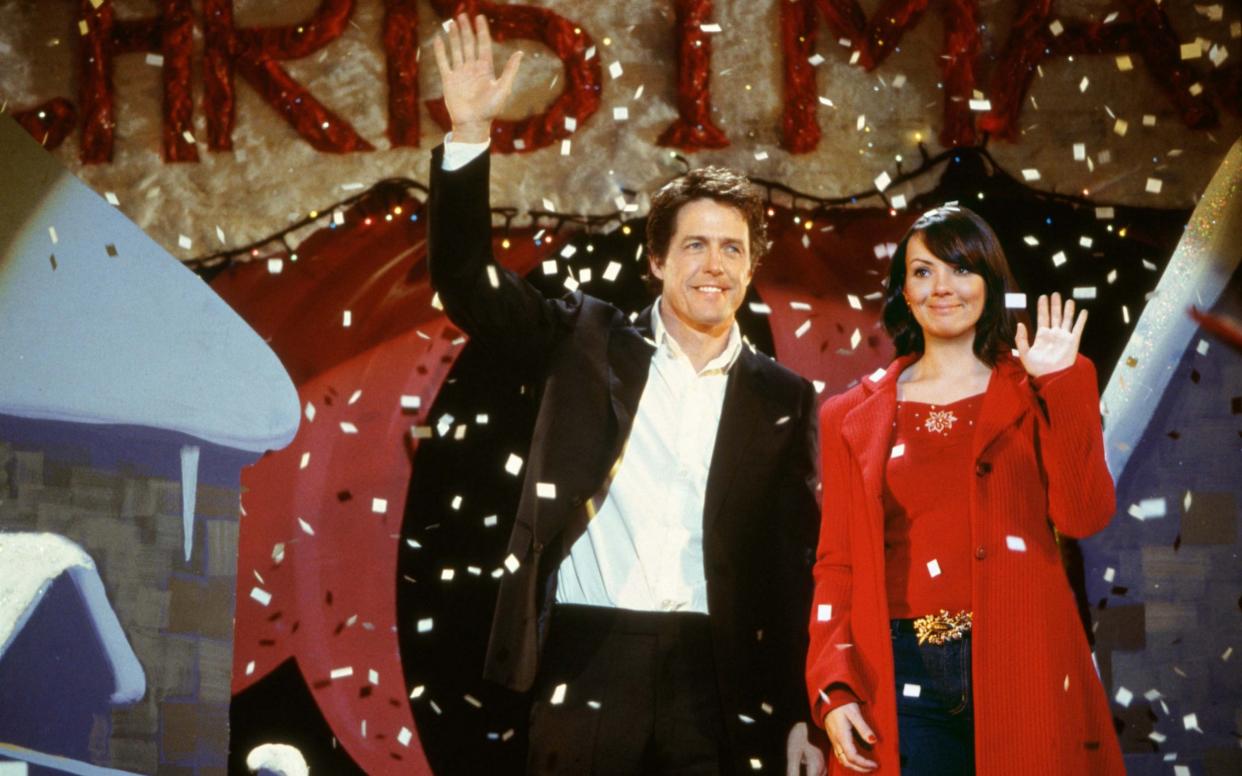 Happy ending: Hugh Grant and Martine McCutcheon in Love Actually - www.alamy.com