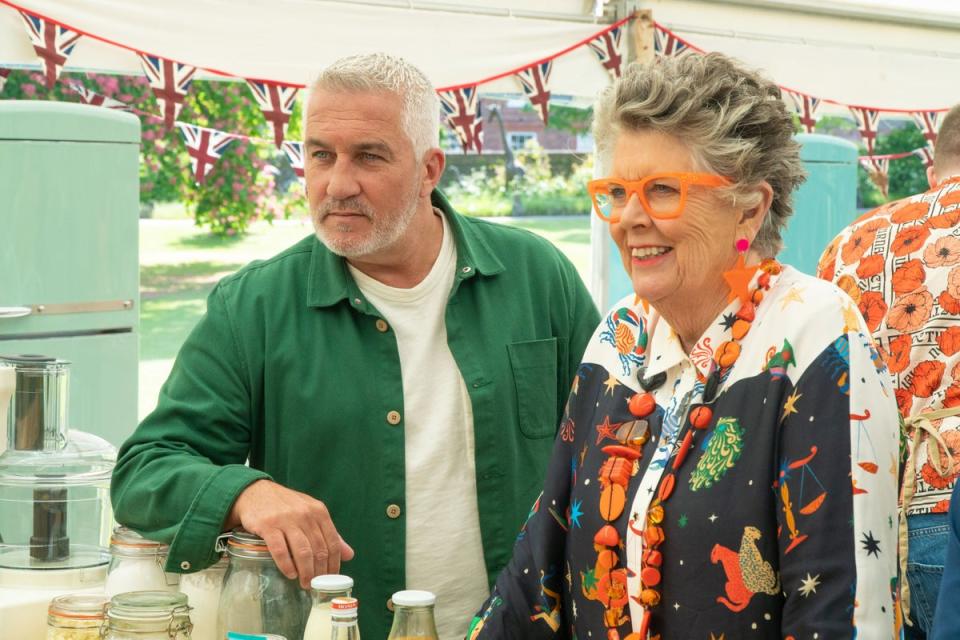 Paul Hollywood pictured with Leith on GBBO (Channel 4)
