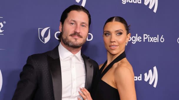 PHOTO: Valentin Chmerkovskiy and Jenna Johnson Chmerkovskiy attend the 33rd Annual GLAAD Media Awards on April 2, 2022 in Beverly Hills, Calif. (Momodu Mansaray/WireImage via Getty Images, FILE)