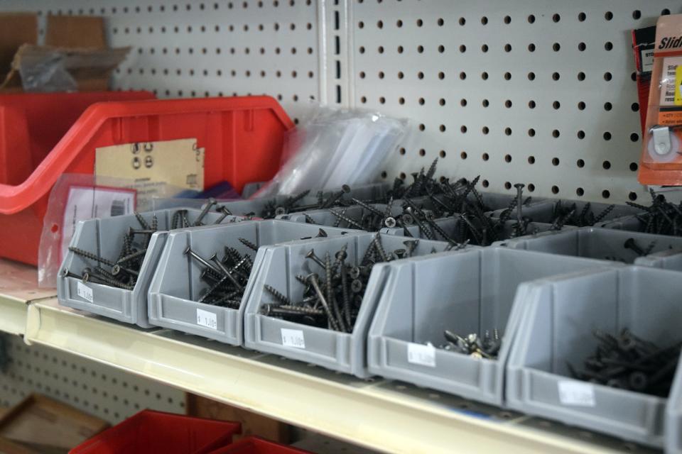 Secondhand nails and screws are available for purchase at Northwest Habitat for Humanity ReStore at 1840 M-119 in Petoskey.