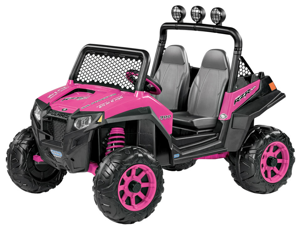 This image released by Target shows a pink Peg Perego Polaris RZR 900 ride on toy which retails for $349.99. (Target via AP)