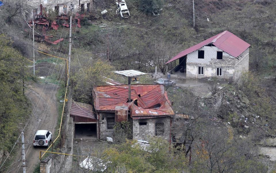 Russian outposts are established along the contact line in Nagorno-Karabakh and the Lachin Corridor mountain pass - Alexander Ryumin\\TASS via Getty Images