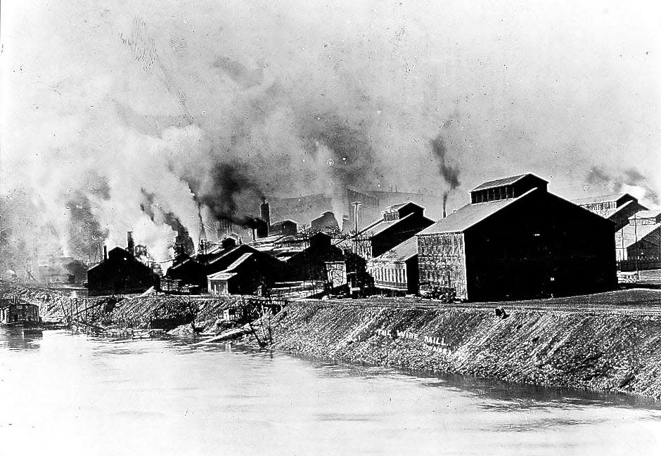 The wire mill at Donora, Pa., c. 1910.