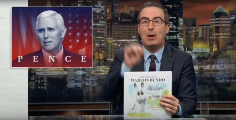 John Oliver's gay rabbit book parody outsells Pence original on Amazon