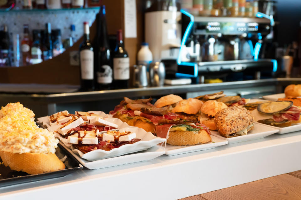 Spanish tapas at a bar