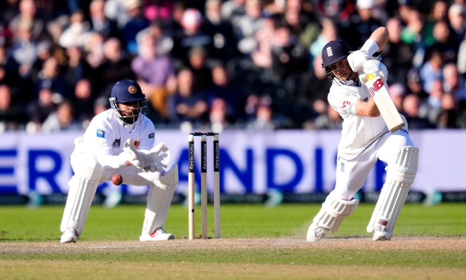 <span>Joe Root scored an unbeaten 62 from 128 balls in England’s five-wicket win against Sri Lanka.</span><span>Photograph: Nick Potts/PA</span>