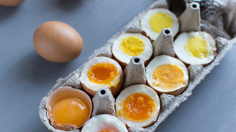 cooked egg stages of yolk