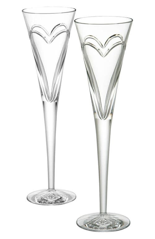 'Wishes Love & Romance' Lead Crystal Champagne Flutes (Nordstorm / Nordstorm)