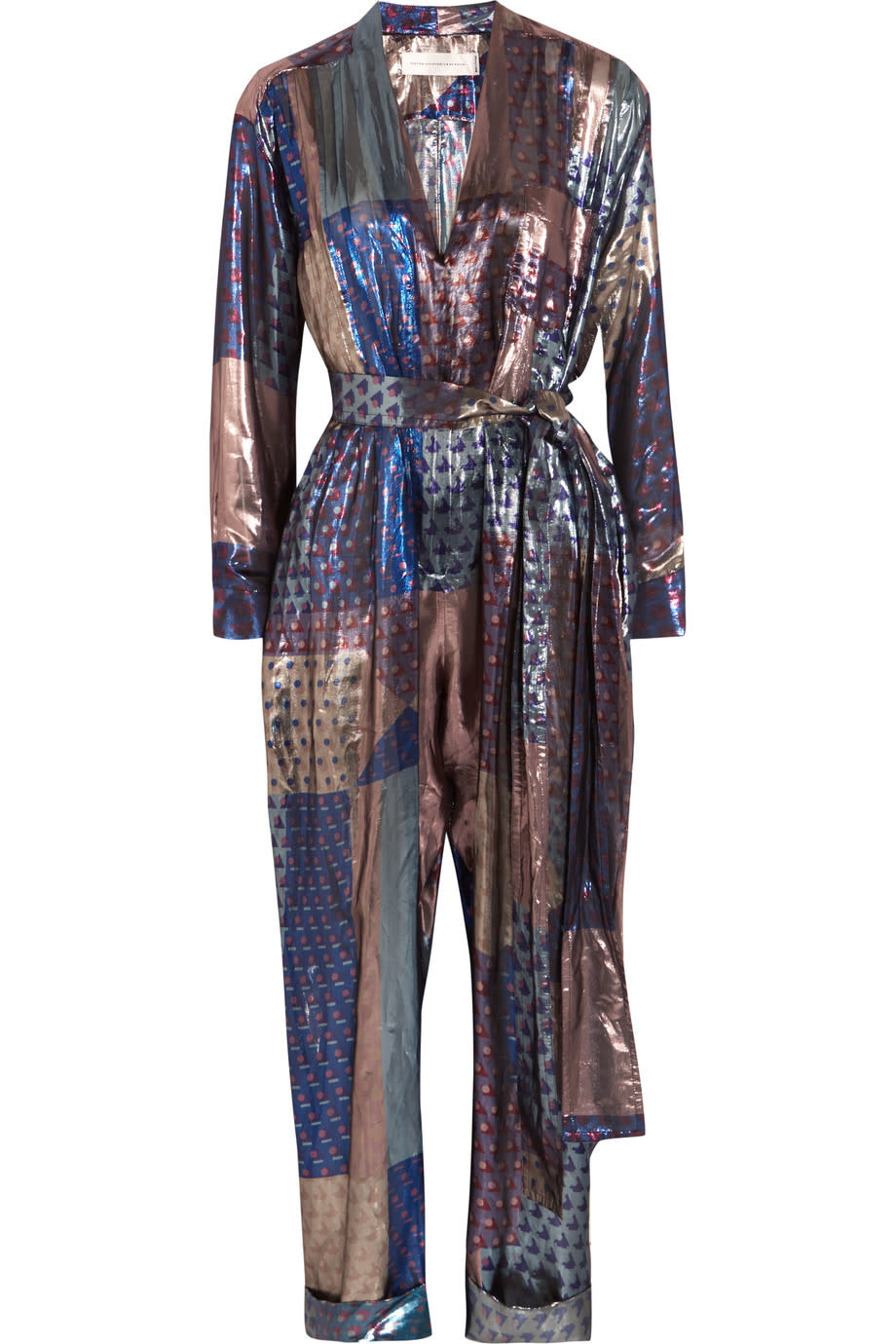 Victoria Beckham Metallic Printed Jumpsuit