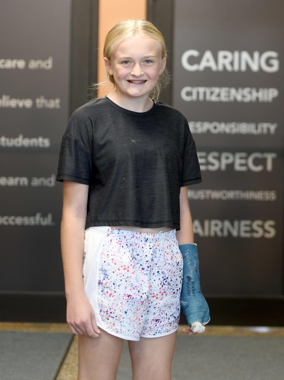 Eliza McNutt, fifth-grader at Lexington Elementary School, Canton Repository Synchrony Financial Kid of Character for June.  Thursday,  June 01, 2023