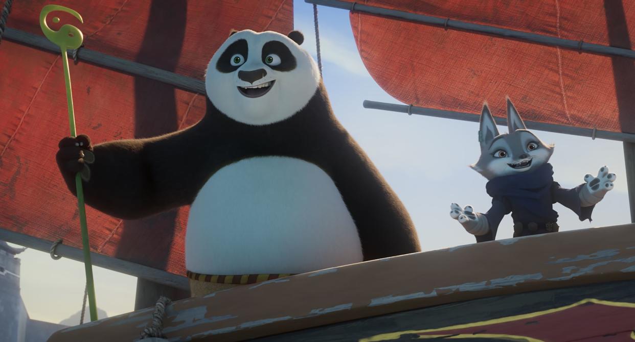 Po and Zhen in Kung Fu Panda 4. 