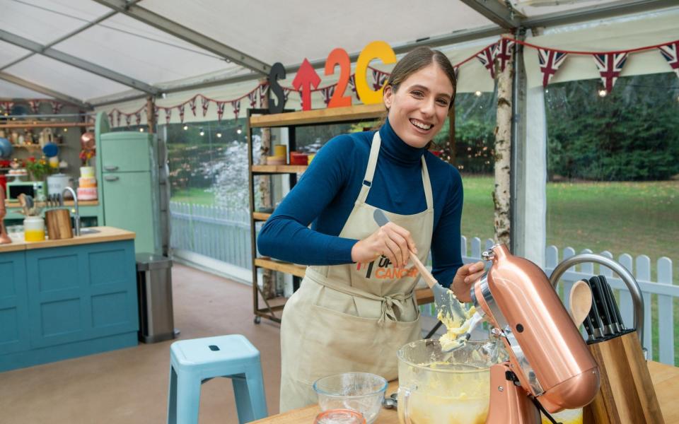 Johanna Konta during The Great Stand Up To Cancer Bake Off.