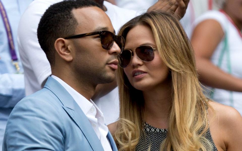 Chrissy Teigen and John Legend at Wimbledon - Heathcliff O'Malley 