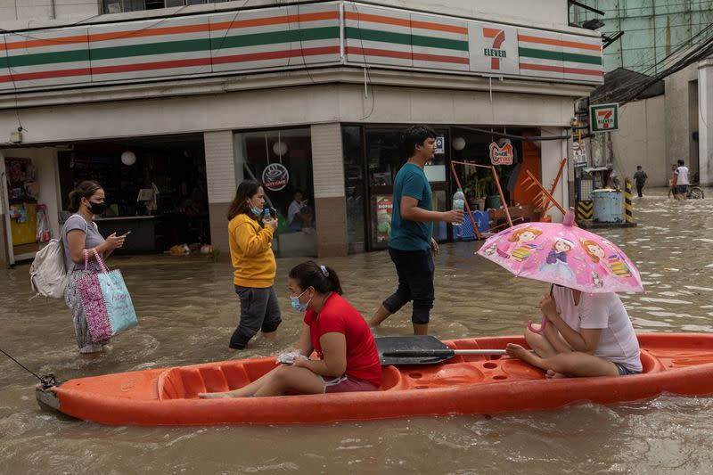 Aftermath of tropical storm Nalgae