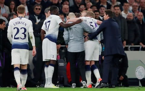 It proved to be the wrong decision as a clearly disorientated and distressed Vertonghen was led down the tunnel - Credit: Reuters