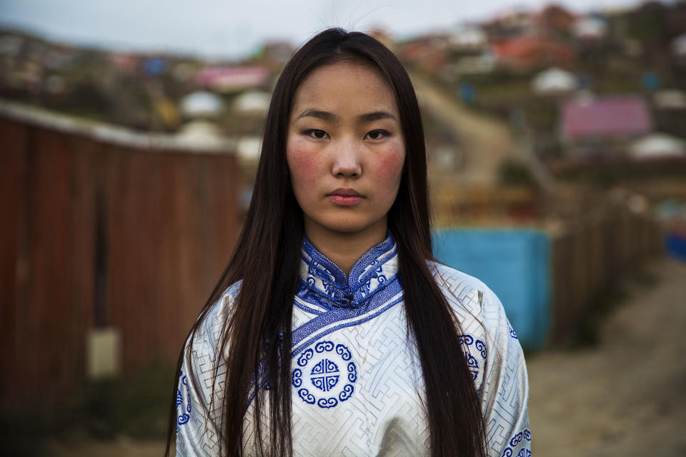 <p>“She’s wearing a deel, which is a traditional outfit commonly seen in Mongolia.” <i>[Photo: Mihaela Noroc]</i> </p>