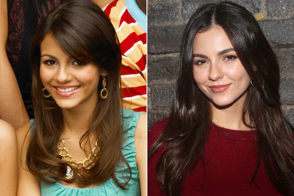 Nickelodeon/Everett; Bruce Glikas/WireImage Victoria Justice on Zoey 101 in 2005 and in 2022