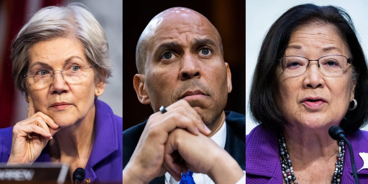 Democratic Sens. Elizabeth Warren of Massachusetts, Cory Booker of New Jersey, and Mazie Hirono of Hawaii were among the senators who voted against the DC crime disapproval resolution on Wednesday.