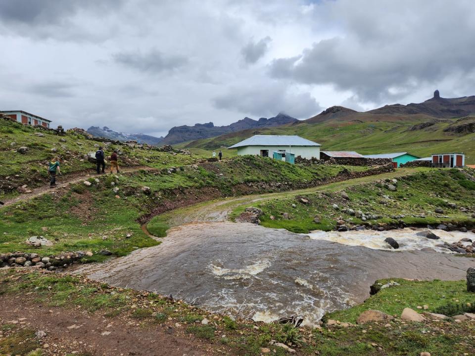 A river in Peru, the group faced many challenges both expected and unexpected such as flooding.