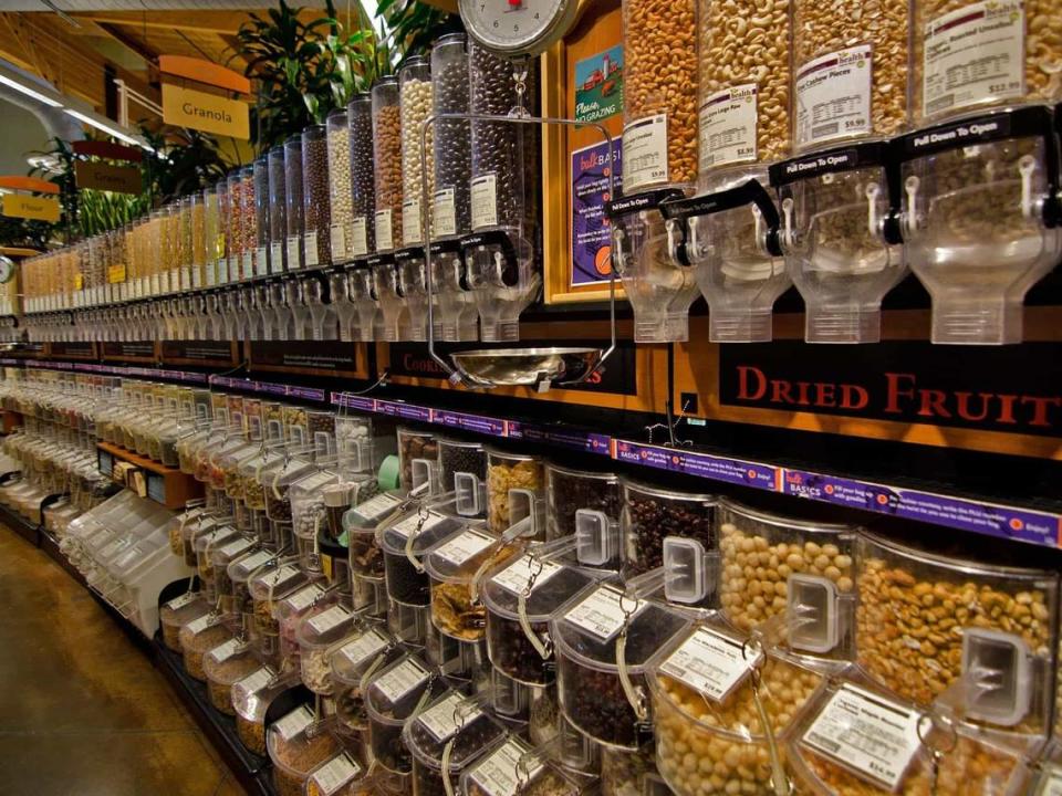 Whole Foods Markets include a bulk section. This image is from a store in Omaha, Neb. Whole Foods Market photo