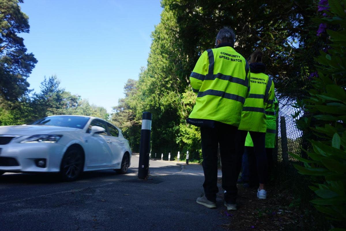 Community speed watch volunteers in Lilliput Road, Poole <i>(Image: Daily Echo)</i>