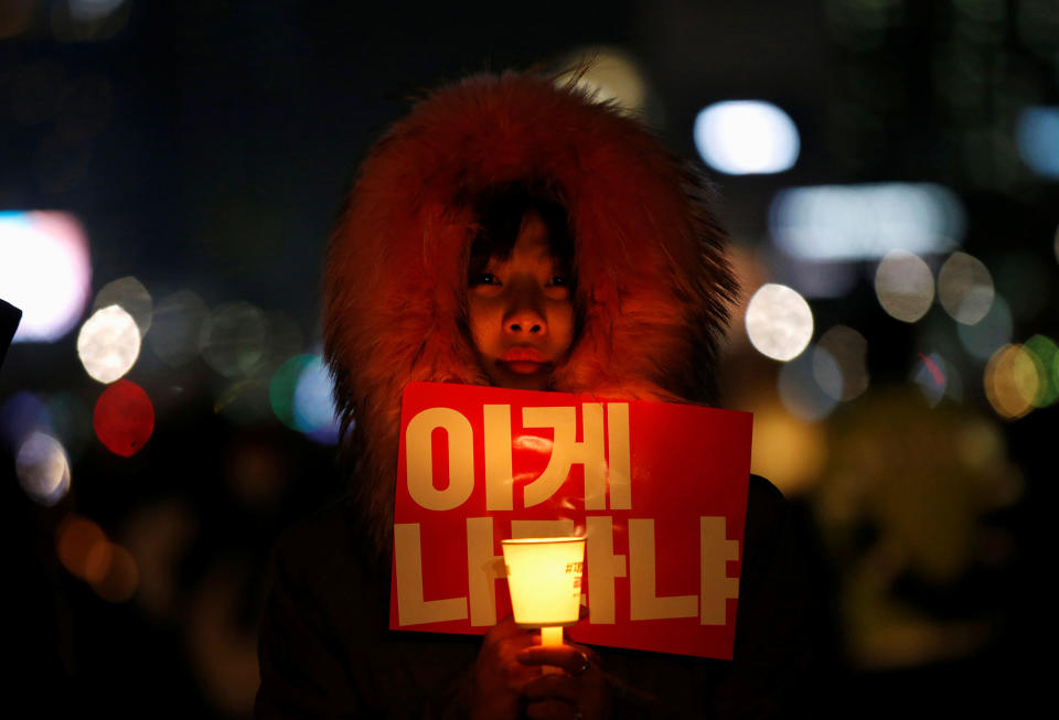 Protest calling South Korean President Park Geun-hye to step down in Seoul