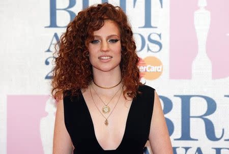 Singer Jess Glynne arrives for the BRIT music awards at the O2 Arena in Greenwich, London, February 25, 2015. REUTERS/Suzanne Plunkett