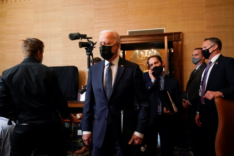 U.S. President Joe Biden delivers remarks on his plan to withdraw American troops from Afghanistan, at the White House