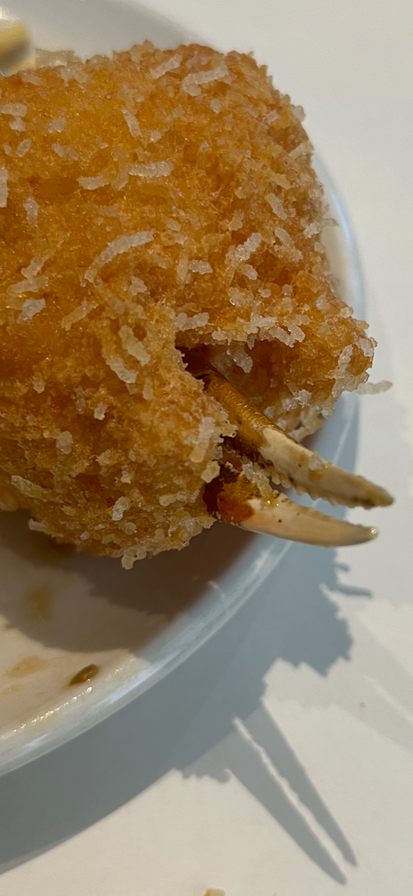 The dim sum menu is extensive at Ty Ginger Asian Bistro in Dublin. It includes the Stuffed Crab Claw, a deep-fried ball of ground shrimp.