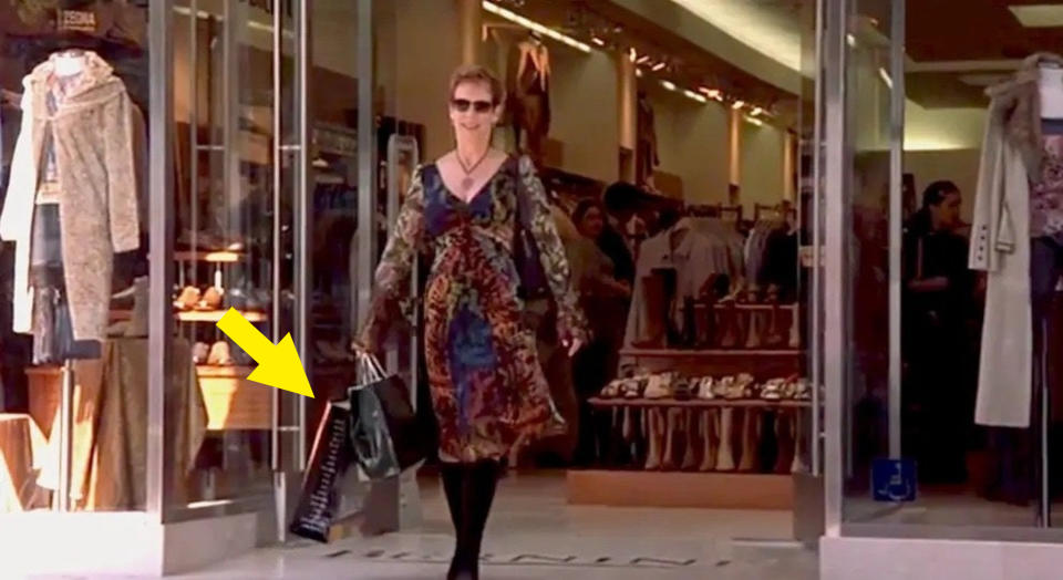 Jamie Lee Curtis after a shopping spree in "Freaky Friday"