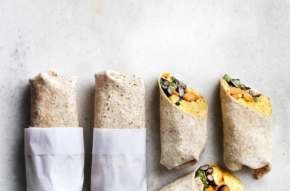 Sweet Potato & Black Bean Breakfast Burritos