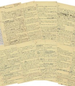 The original handwritten first draft script for the film