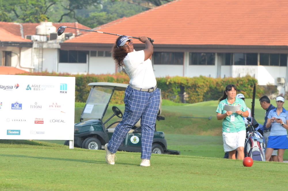 Caitlyn Ambrose, who represented the Malaysian Ladies Golf Association (MALGA), hit the hole-in-one on the 4th hole of the RSGC's championship course. — Picture courtesy of Royal Selangor Golf Club