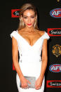 Jimmy Bartel's partner looks elegant on arrival