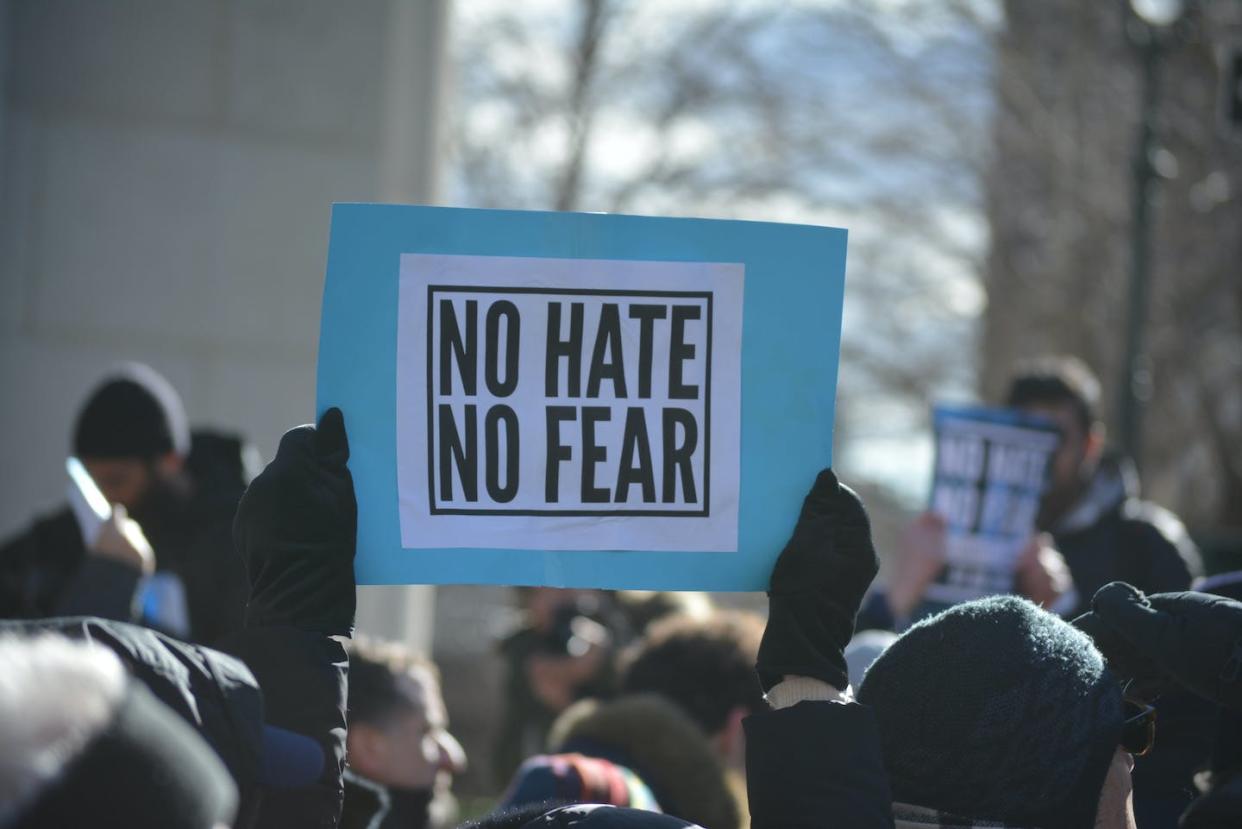 People marching from Manhattan to Brooklyn against the rise in antisemitism in New York in 2020. (Shutterstock)