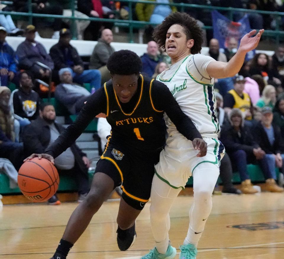 Crispus Attucks wins the 2024 City title by defeating Cathedral 71-68 on January 22.